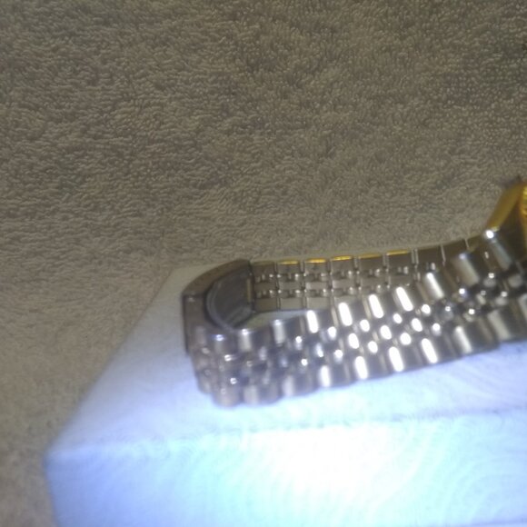 Seiko Quartz Watch 3Y03-0169 Day Date All Gold Bracelet New Glass Battery !!! - Picture 8 of 12